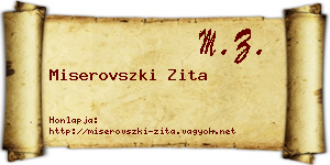 Miserovszki Zita névjegykártya